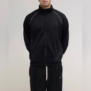 $280 JJJJound Relaxed Fit Tricot Track Top Black NWOT Made In Japan Size XL